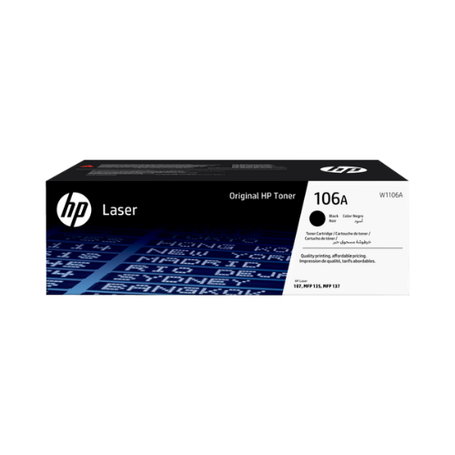 HP 106A Black Original Laser Toner Cartridge, W1106A – Reliable and Cost-Effective Printing