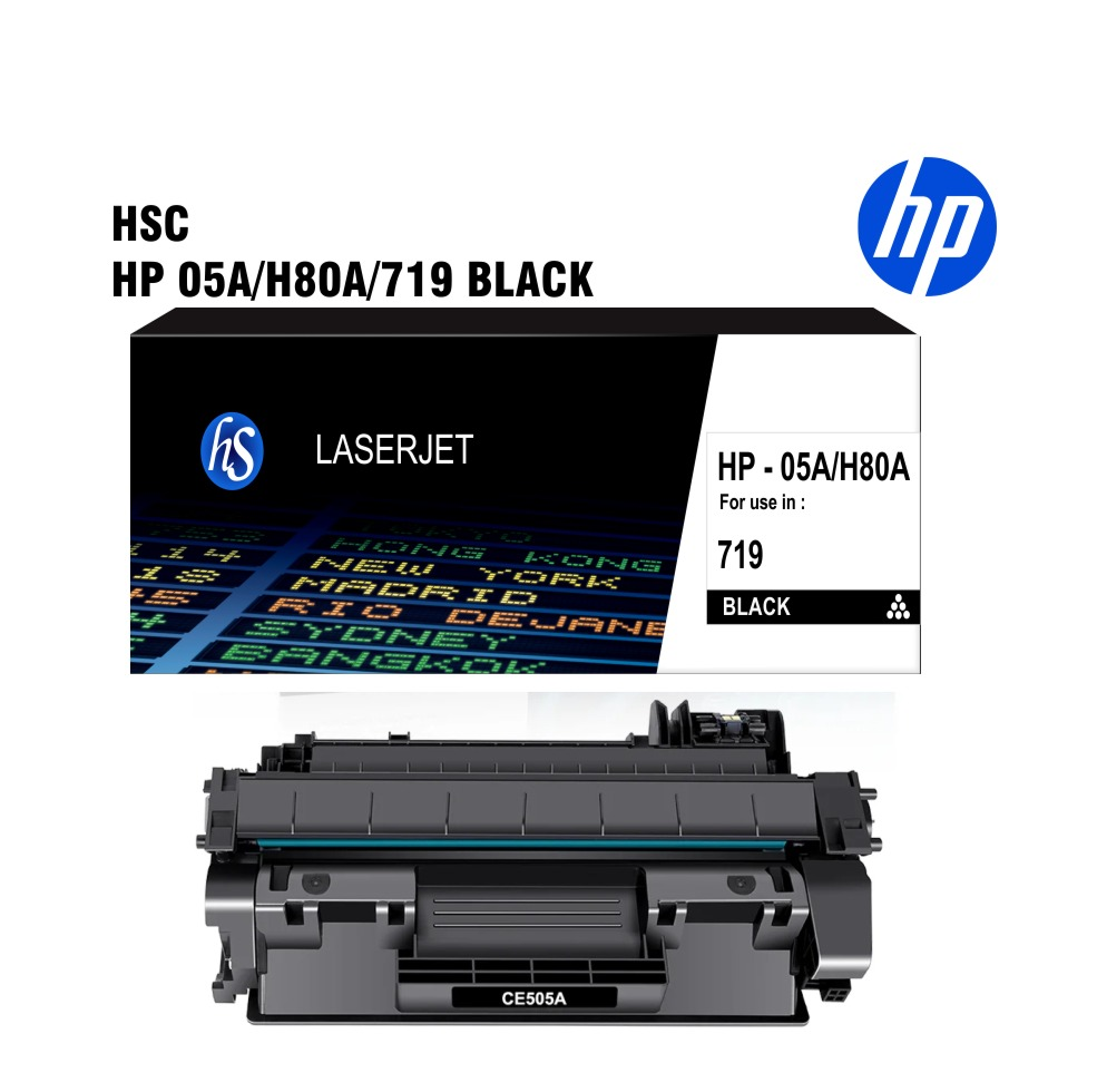 HP 05A (CE505A) / 80A (CF280A) / 719 Premium Compatible Black Toner Cartridge