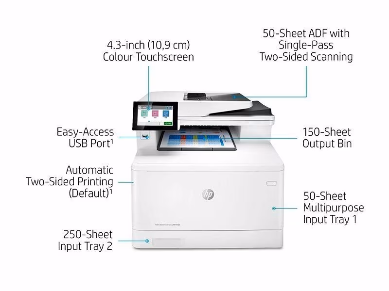 HP Color LaserJet Enterprise MFP M480f (3QA55A) | A4 Colour Print, Scan, Copy, Fax | 27 ppm | USB/Ethernet | Qatar - Image 7